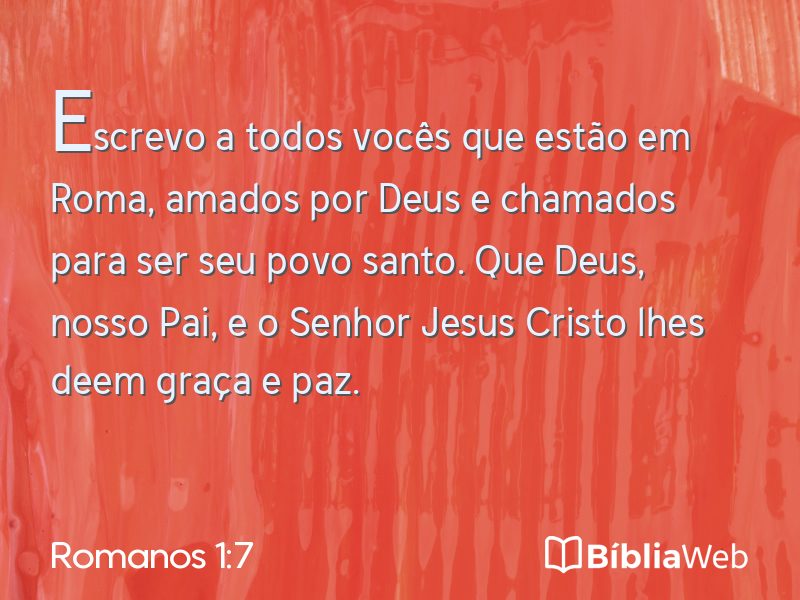 Romanos 1:7 em imagem para compartilhar