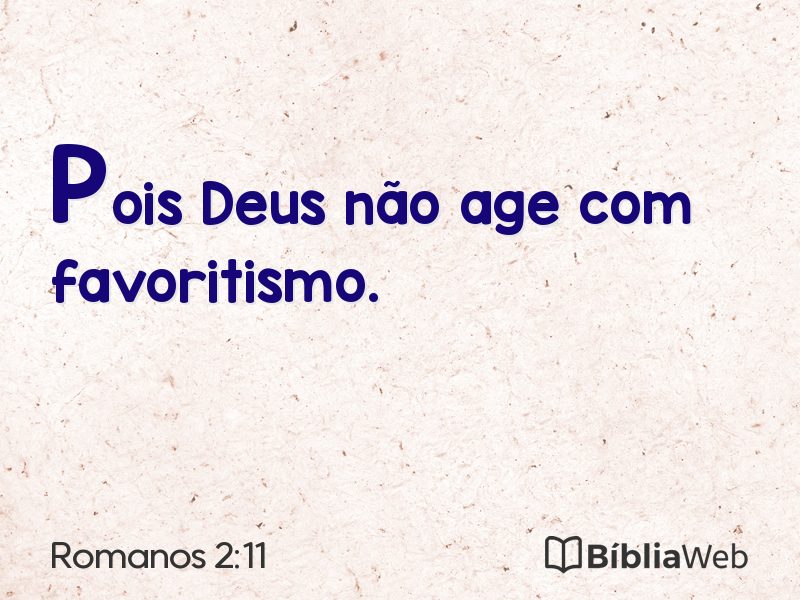 Romanos 2:11 em imagem para compartilhar