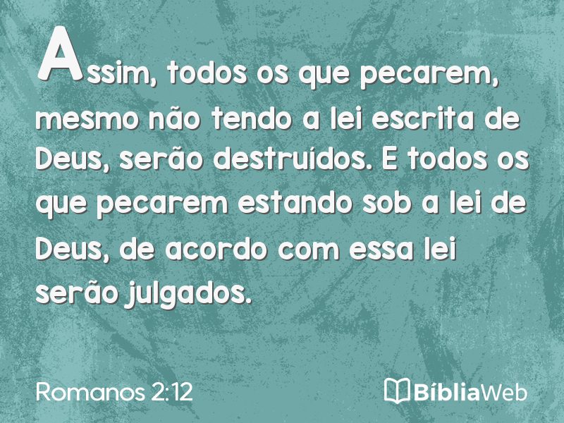 Romanos 2:12 em imagem para compartilhar