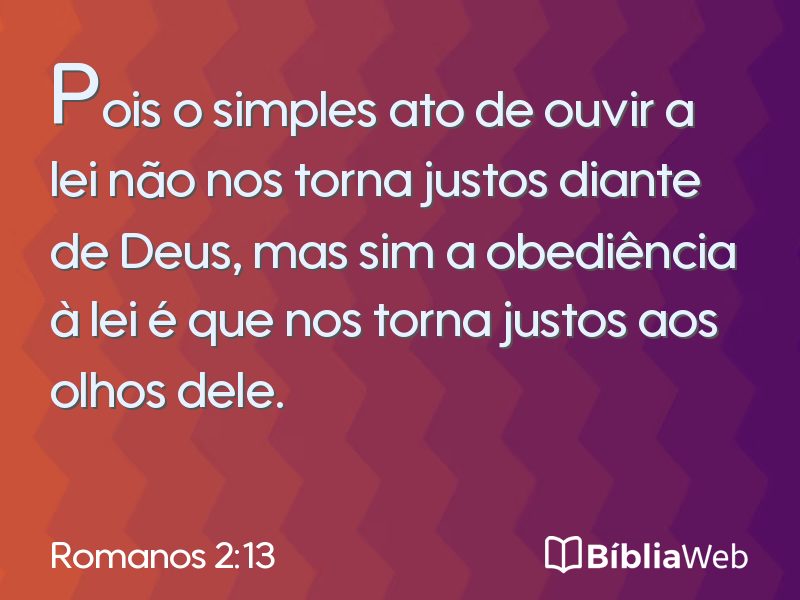 Romanos 2:13 em imagem para compartilhar