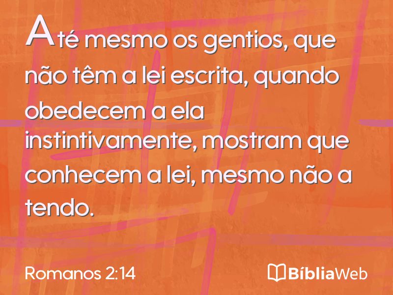 Romanos 2:14 em imagem para compartilhar