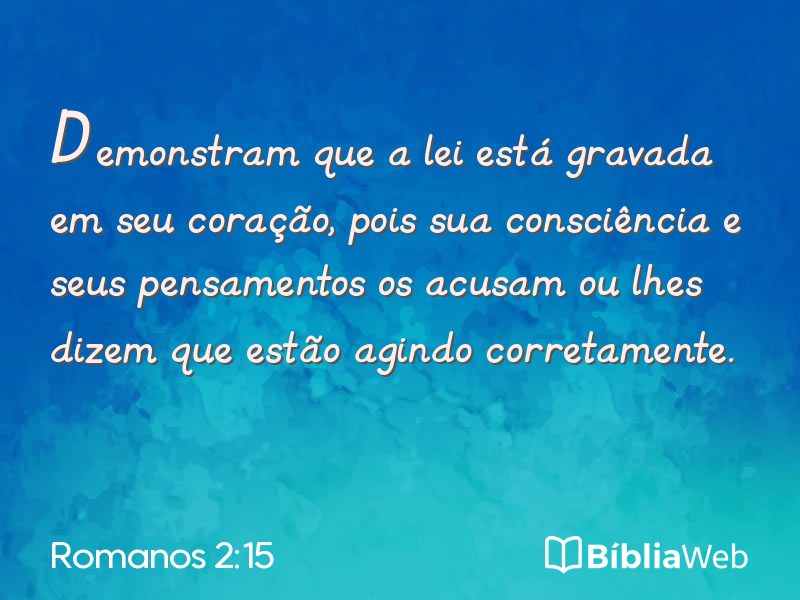 Romanos 2:15 em imagem para compartilhar