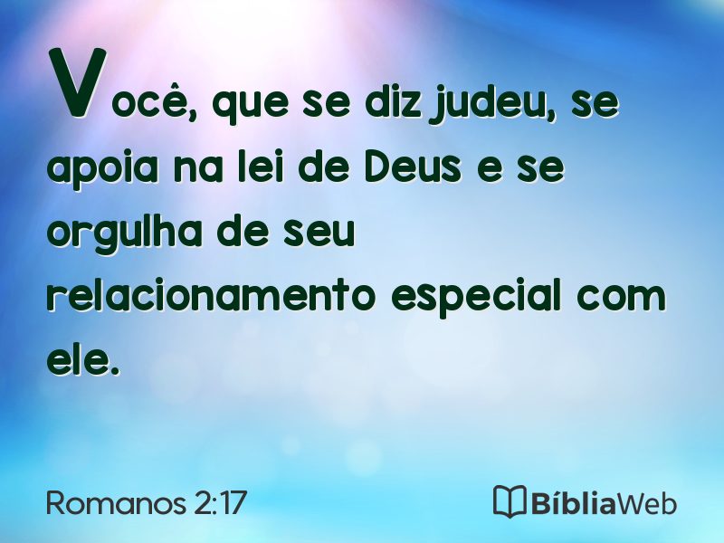 Romanos 2:17 em imagem para compartilhar