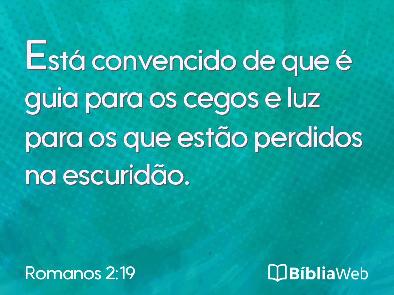 Romanos 2:19 em imagem para compartilhar