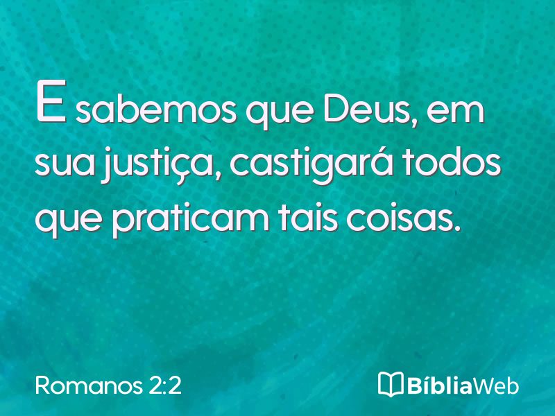 Romanos 2:2 em imagem para compartilhar