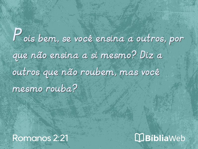 Romanos 2:21 em imagem para compartilhar