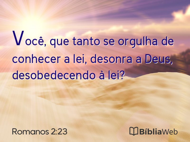 Romanos 2:23 em imagem para compartilhar