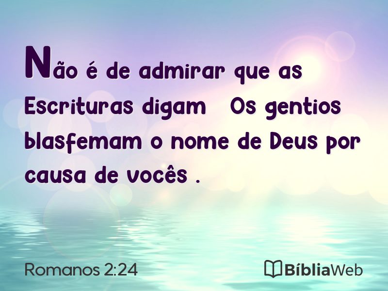 Romanos 2:24 em imagem para compartilhar