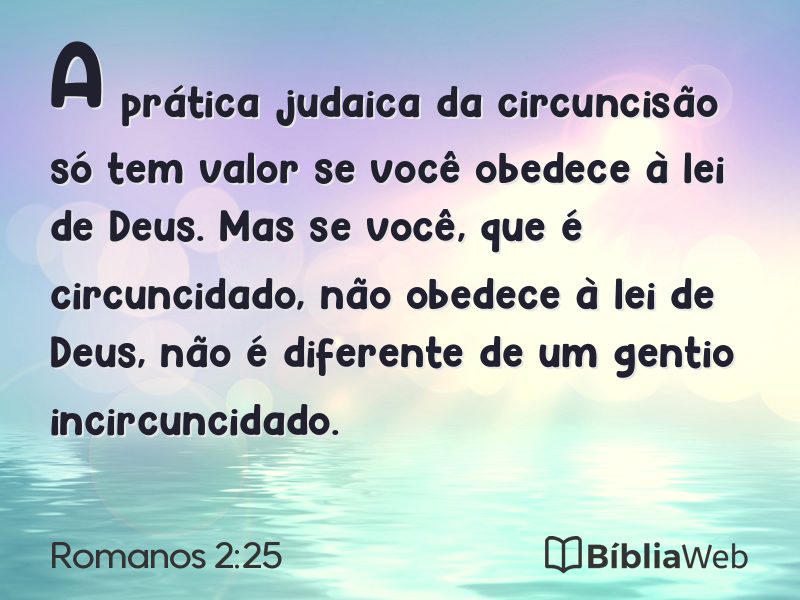 Romanos 2:25 em imagem para compartilhar