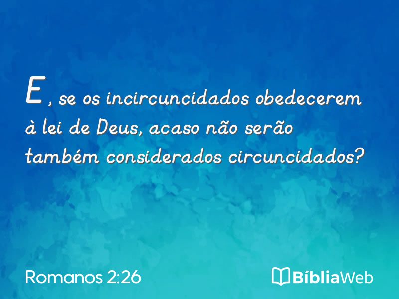 Romanos 2:26 em imagem para compartilhar