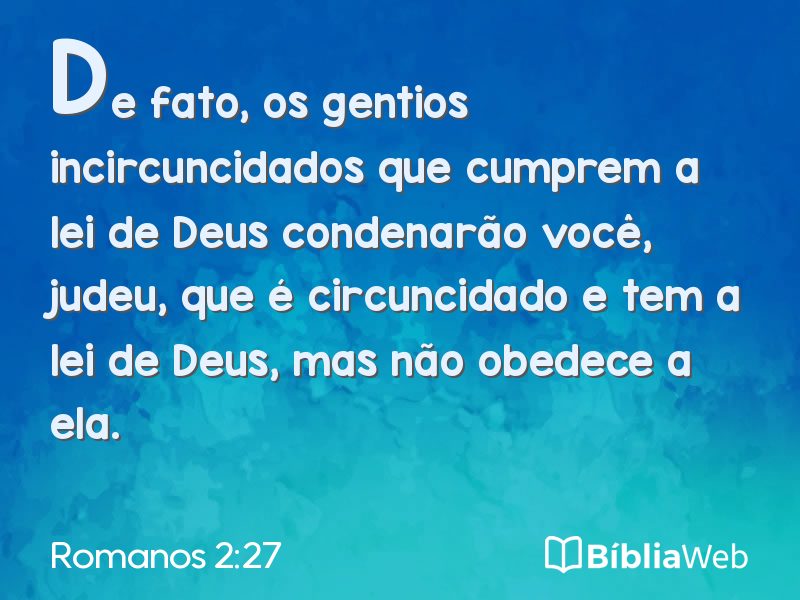 Romanos 2:27 em imagem para compartilhar