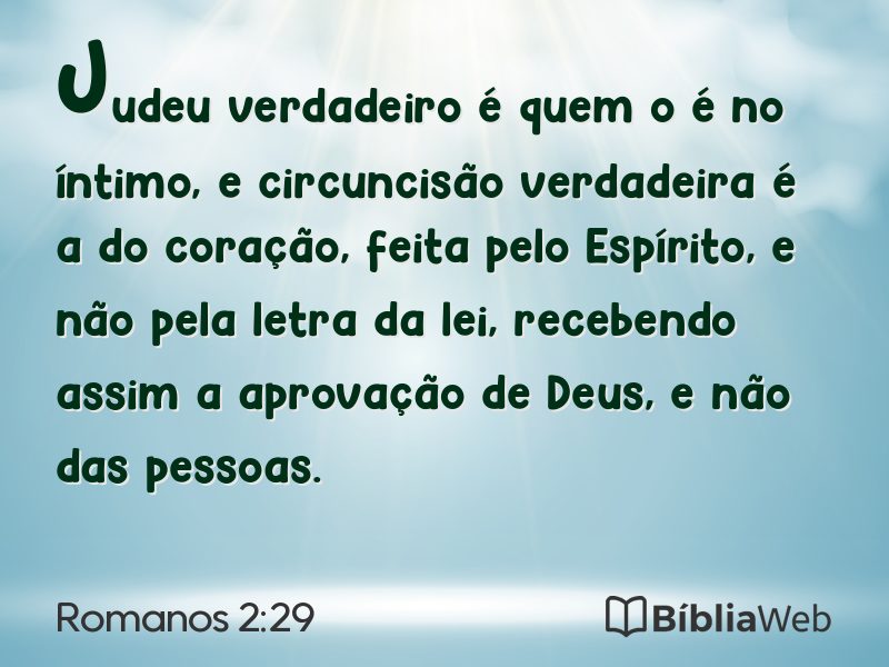 Romanos 2:29 em imagem para compartilhar