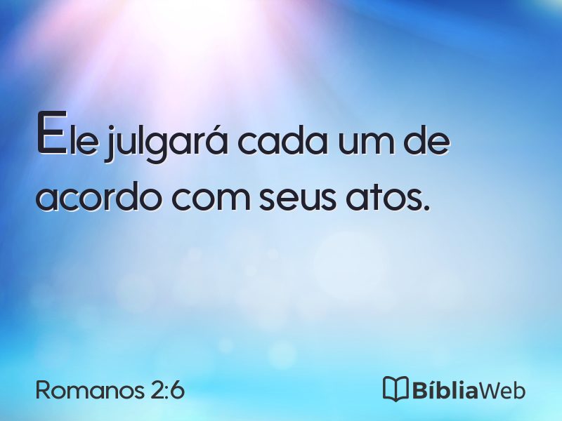 Romanos 2:6 em imagem para compartilhar