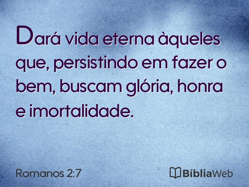 Romanos 2:7 em imagem para compartilhar