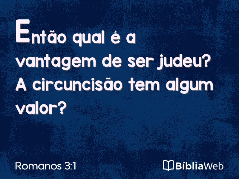 Romanos 3:1 em imagem para compartilhar