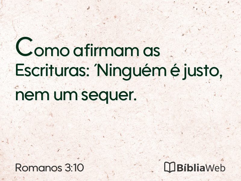 Romanos 3:10 em imagem para compartilhar