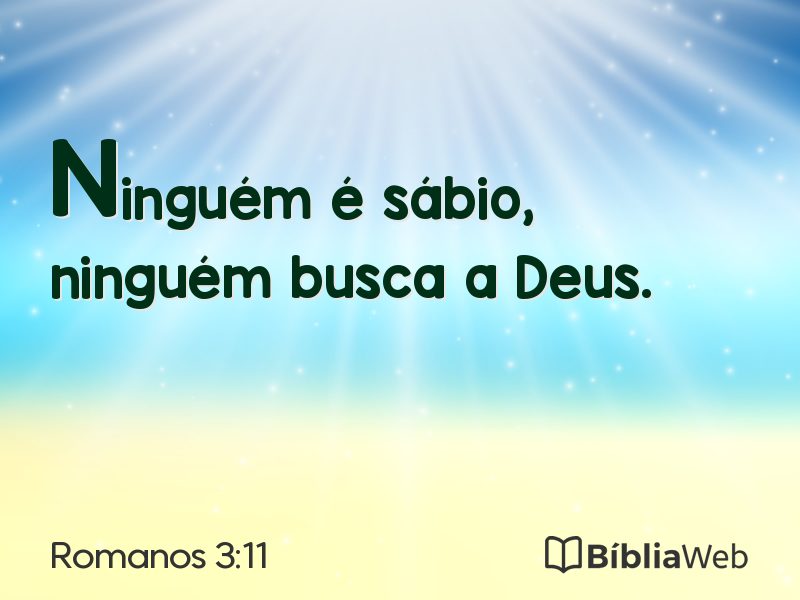 Romanos 3:11 em imagem para compartilhar