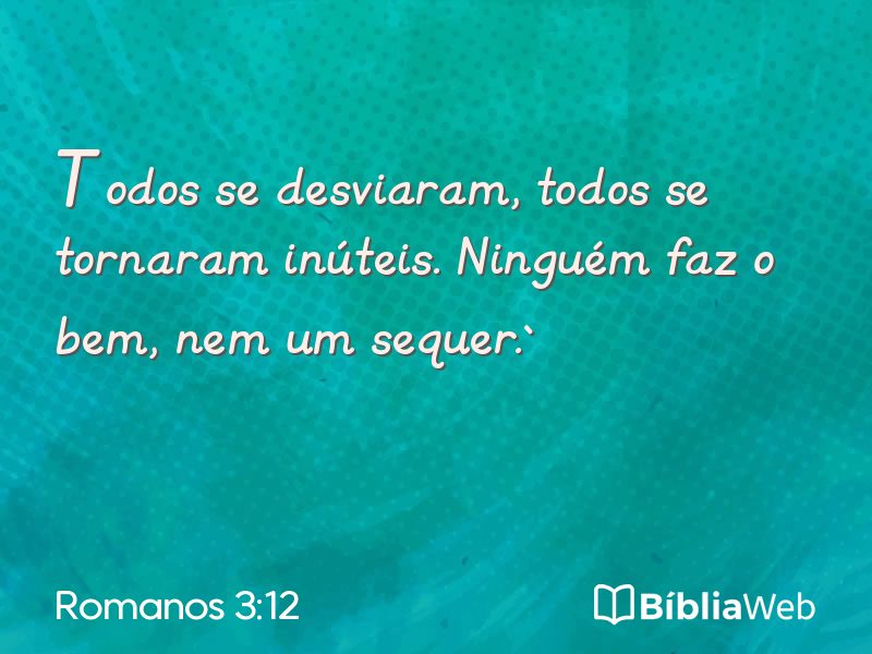 Romanos 3:12 em imagem para compartilhar
