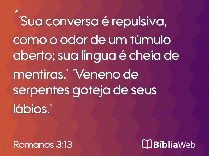 Romanos 3:13 em imagem para compartilhar