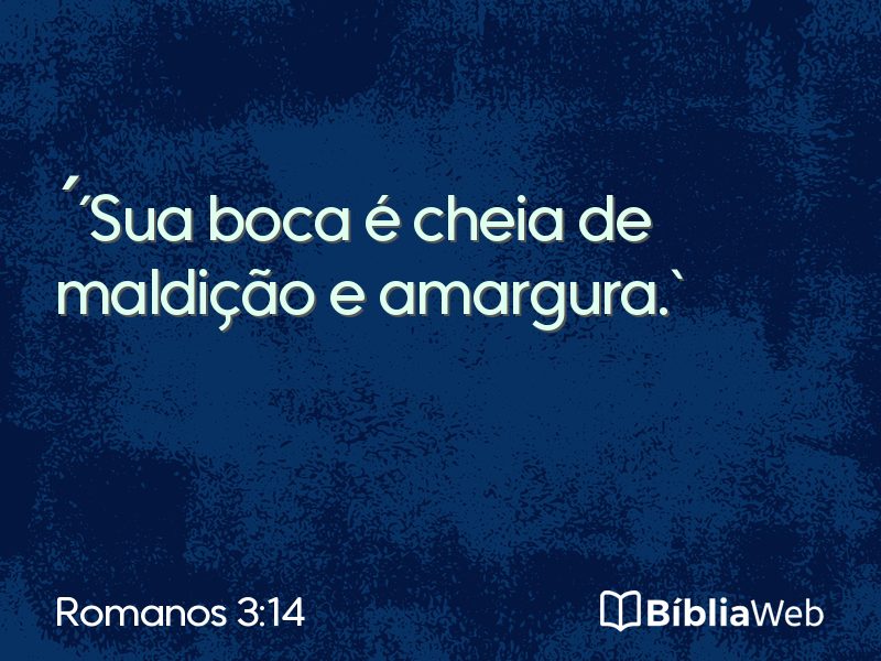 Romanos 3:14 em imagem para compartilhar