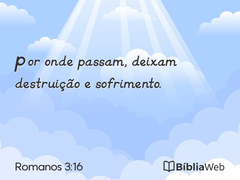 Romanos 3:16 em imagem para compartilhar