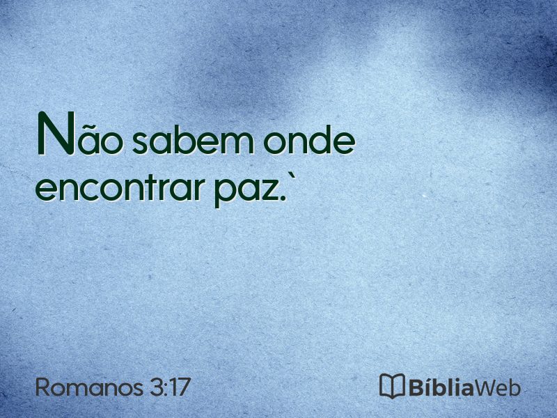 Romanos 3:17 em imagem para compartilhar
