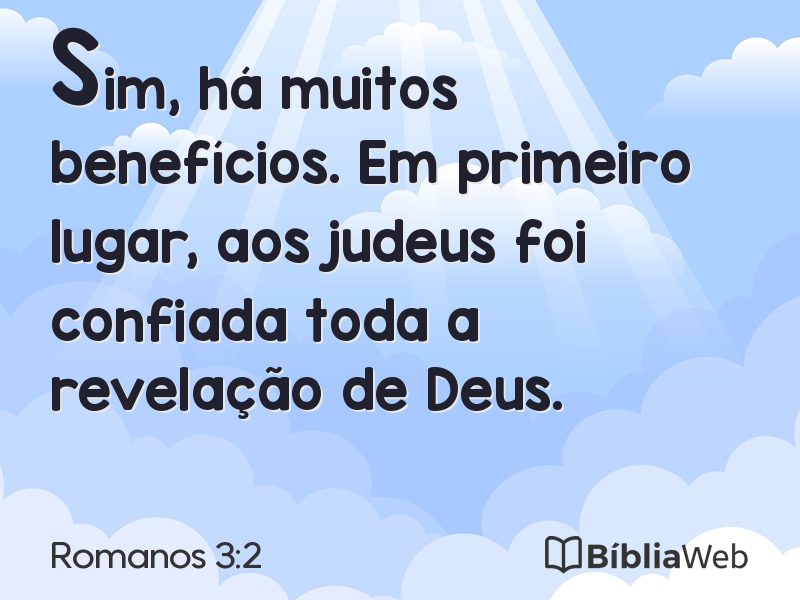 Romanos 3:2 em imagem para compartilhar