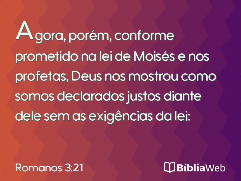 Romanos 3:21 em imagem para compartilhar