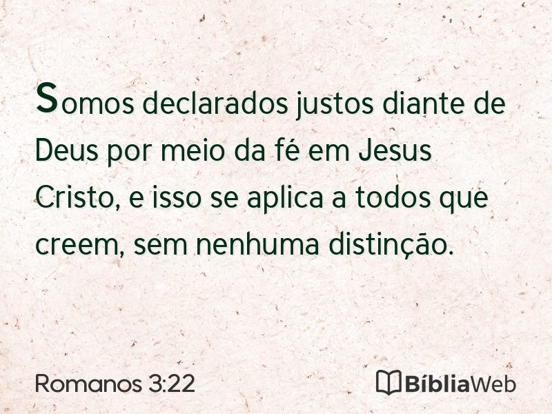 Romanos 3:22 em imagem para compartilhar