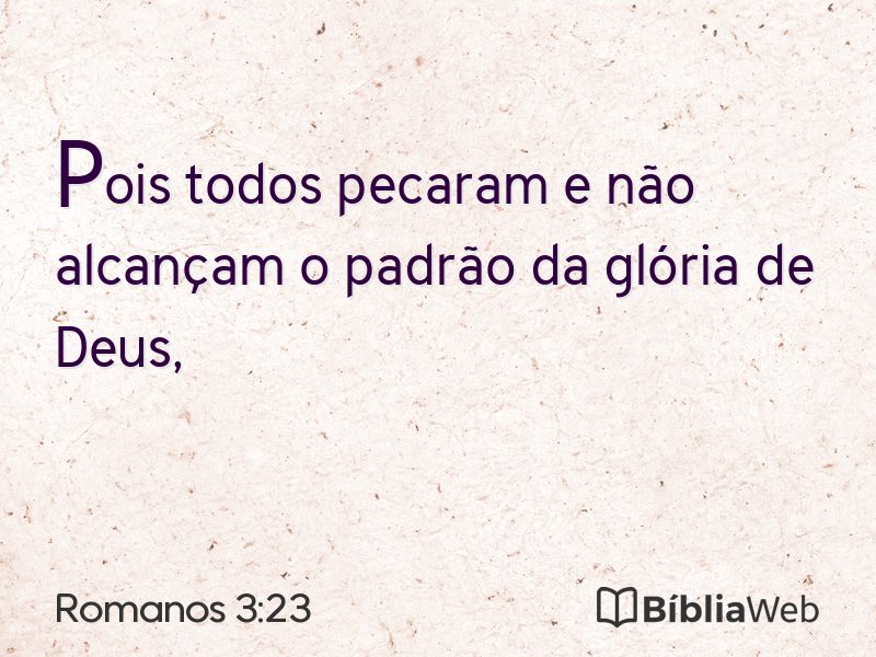 Romanos 3:23 em imagem para compartilhar