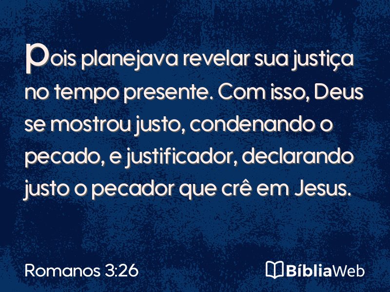 Romanos 3:26 em imagem para compartilhar