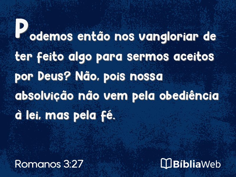 Romanos 3:27 em imagem para compartilhar