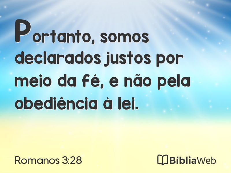 Romanos 3:28 em imagem para compartilhar