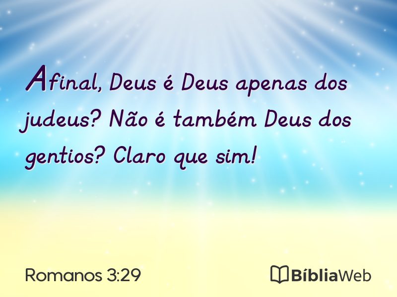 Romanos 3:29 em imagem para compartilhar
