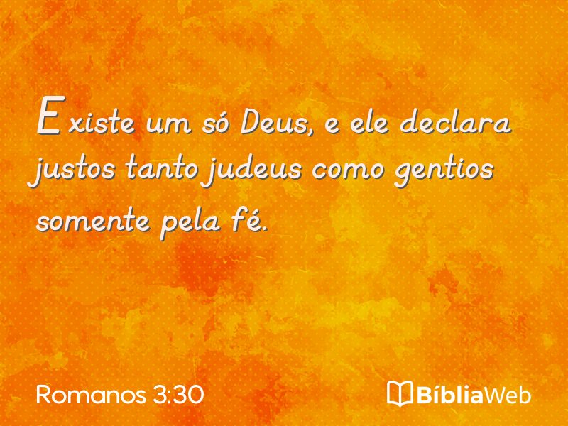 Romanos 3:30 em imagem para compartilhar