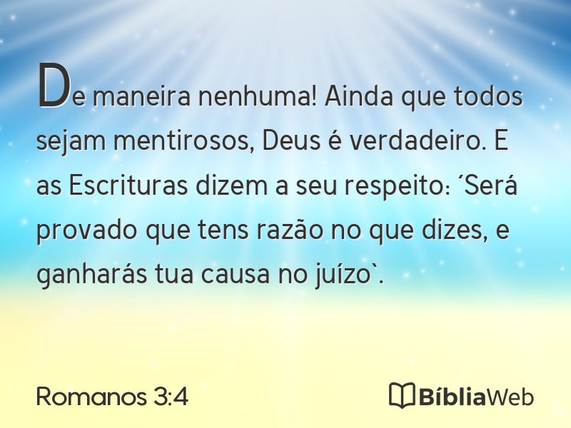 Romanos 3:4 em imagem para compartilhar