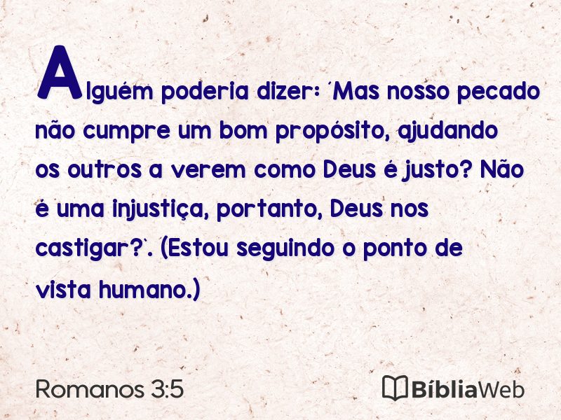 Romanos 3:5 em imagem para compartilhar