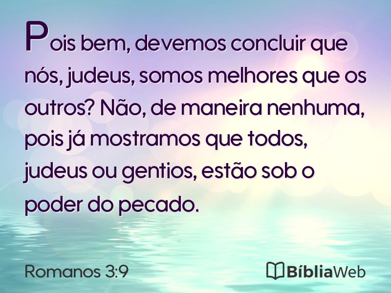 Romanos 3:9 em imagem para compartilhar