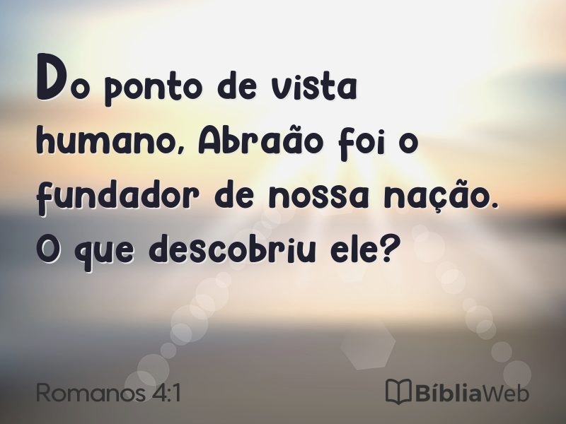 Romanos 4:1 em imagem para compartilhar