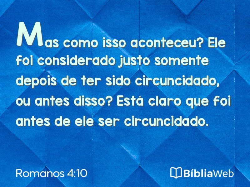 Romanos 4:10 em imagem para compartilhar