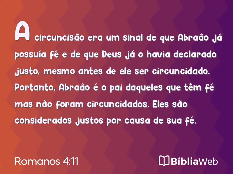 Romanos 4:11 em imagem para compartilhar