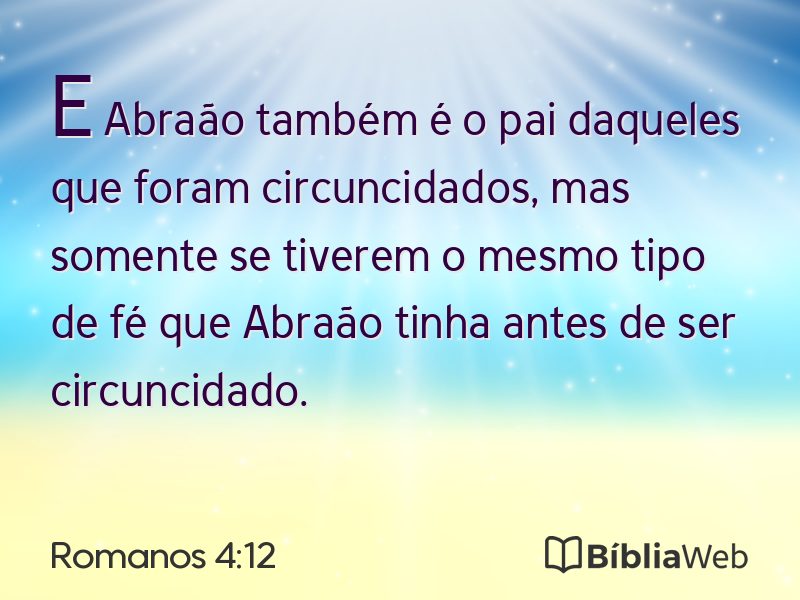 Romanos 4:12 em imagem para compartilhar