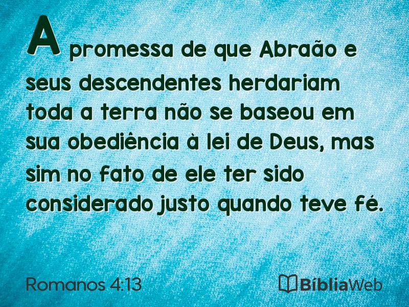 Romanos 4:13 em imagem para compartilhar
