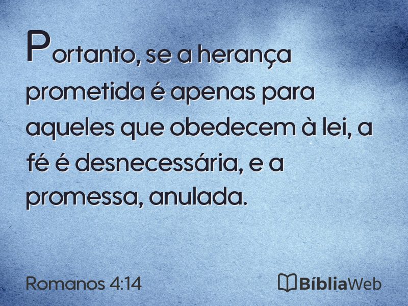 Romanos 4:14 em imagem para compartilhar