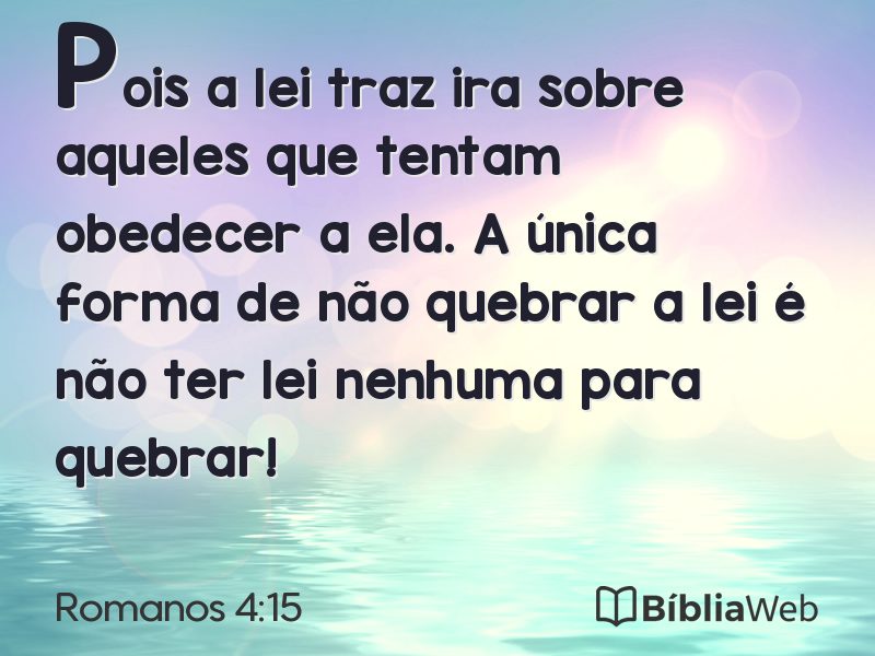 Romanos 4:15 em imagem para compartilhar