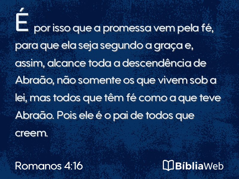 Romanos 4:16 em imagem para compartilhar