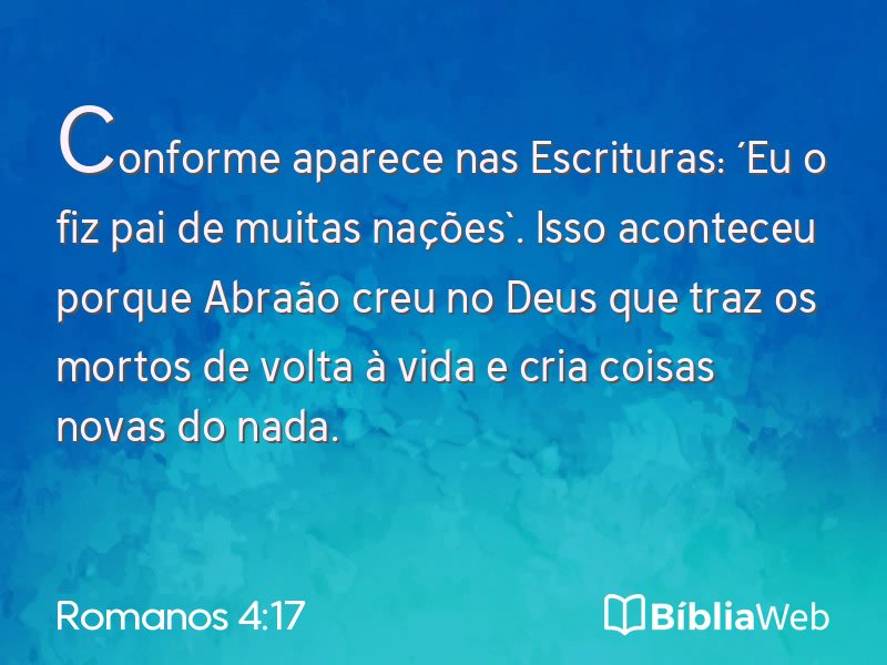Romanos 4:17 em imagem para compartilhar