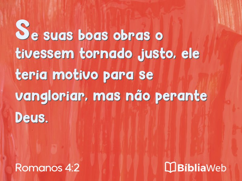 Romanos 4:2 em imagem para compartilhar