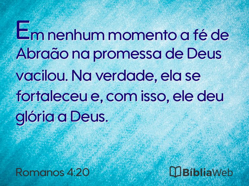 Romanos 4:20 em imagem para compartilhar
