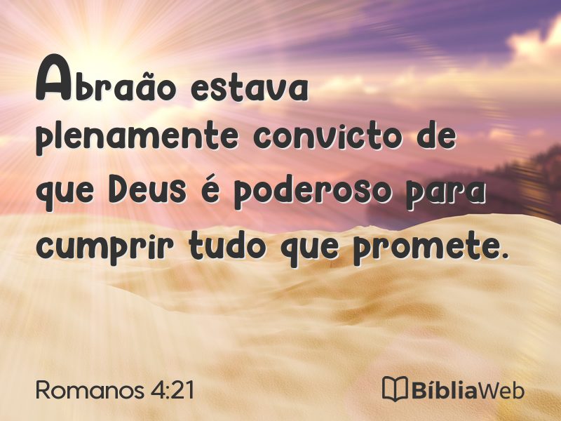 Romanos 4:21 em imagem para compartilhar